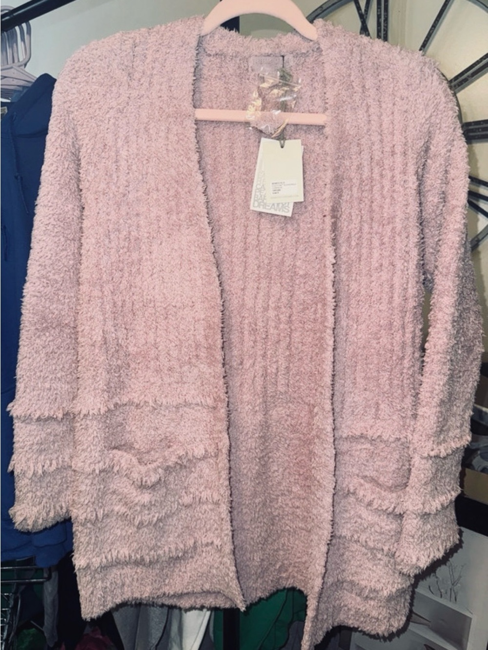 Barefoot Dreams Plush Open-Front Cardigan - Orchid - Small